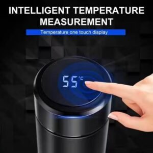 Smart Vacuum Insulated Water Bottle | 500ml Stainless Steel Flask with LED Touch Temperature Display & Leak-Proof Lid | Intelligent Double Wall Thermos Travel Mug for Gym, Office & Travel – Matte Black Edition - Image 5