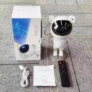 Astronaut Star Galaxy Projector Lamp with Remote & Timer | 360° Rotating Nebula Night Light with Magnetic Head Design | Smart Starry Sky Projector for Kids & Adults | Aesthetic Space-Themed Bedroom, Gaming Room & Home Decor Lamp (White) - Image 3