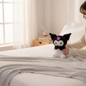 Cute Labubu Plush Toy for Kids – Soft Stuffed Animal Doll with Unique Expressions | Premium Fluffy Character Plush for Cuddling, Gifting & Home Decor | Adorable Birthday & Holiday Gift Toy for Toddlers, Boys, Girls & Plush Collectors (White/Black) - Image 3
