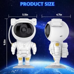 Astronaut Starry Sky Projector | Spaceman Galaxy Nebula Night Light with 360° Rotating Head | Remote Control Ceiling Atmosphere Lamp for Bedroom, Gaming Room & Home Decor | Adjustable Space Theme Projector Light - Image 4
