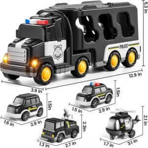 5 IN 1 POLICE TRUCKS BOY TOYS FOR 3-5 YEAR OLD TODDLERS - Image 4