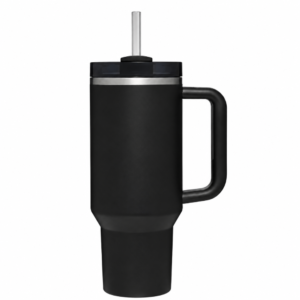 Stanley STNXV1401 Vacuum Insulated Tumbler with Handle | Stainless Steel Travel Mug with Comfort-Grip Handle & Straw Lid | Premium Reusable Water Bottle for Office, Gym & Travel β Stealthy Matte Black Edition - Image 4