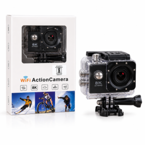 WiFi Action Camera 8K Ultra HD | Waterproof Underwater Sports & Vlogging Camera with App Control, Wide-Angle Lens, Helmet & Bicycle Mountable, Versatile Mounting Kit for Skiing, Cycling, Surfing & Extreme Sports - Image 4
