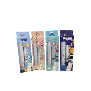 DIY Rolling Coloring Paper Roll for Kids | 3M Large Drawing Scroll with Acrylic Markers & Sticky Wall Coloring Sheet | Educational DIY Art & Craft Activity Kit for Boys & Girls (Space, Undersea, Stitch & Labubu Themes) - Image 4