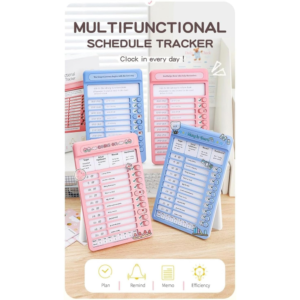 Habit Tracker Board for Kids | Daily Routine Checklist with Sliding Buttons, Reward & Punishment Section | Interactive Visual Schedule Planner for ADHD, Time Management & Good Habits with Replaceable Cards & Stickers (Blue) - Image 4