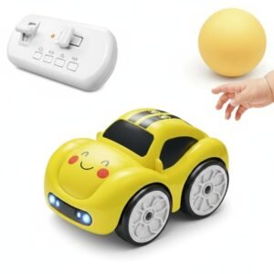 Magic Induction RC Sensor Car for Kids | Smart Gesture Control Toy with Follow-Me Mode, Obstacle Avoidance, LED Lights & Music | Interactive Rechargeable Cartoon Car Gift for Boys & Girls (Yellow) - Image 1