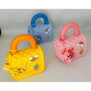 Nikoniko Gummy Silicone Sling Bag for Kids | Cute Bear Theme Crossbody Purse with Adjustable Strap, Rainbow Patches & Keychain | Lightweight Waterproof Mini Travel Handbag Gift for Boys & Girls (Blue) - Image 4