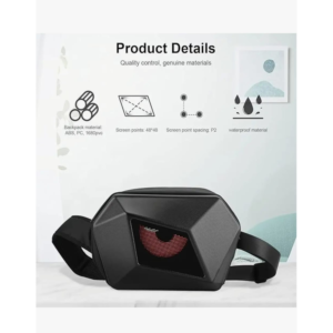 LED Devil Eye Smart Sling Bag | App Controlled Pixel Art Crossbody Chest Bag | Waterproof Hard Shell Bluetooth Shoulder Bag with Customizable LED Screen | Futuristic Travel & Biking Tech Sling Bag for Men & Women - Image 3