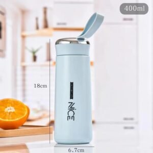 Nice Series Stainless Steel Water Bottle | Double Wall Vacuum Insulated Flask for Hot & Cold Drinks | Leak-Proof Travel Thermos Bottle with Carrying Strap for School, Office & Gym | Portable Eco-Friendly Water Mug - Image 4