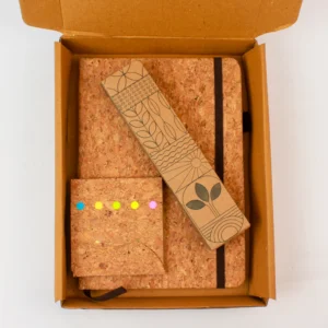 Cork Diary, Pen & Sticky Notes Gift Box - Image 2