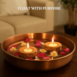 Floating Cork Diya (Set of 2) - Image 4
