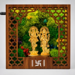 Forest Namah Lakshmi–Ganesh Divine Pair (metal idol) - Image 1