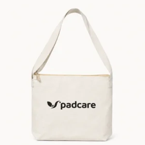Canvas Tote Bag with Zip (13" x 17" x 3") - Image 1