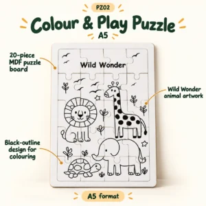 Colour & Play Puzzle - A5 - Image 1